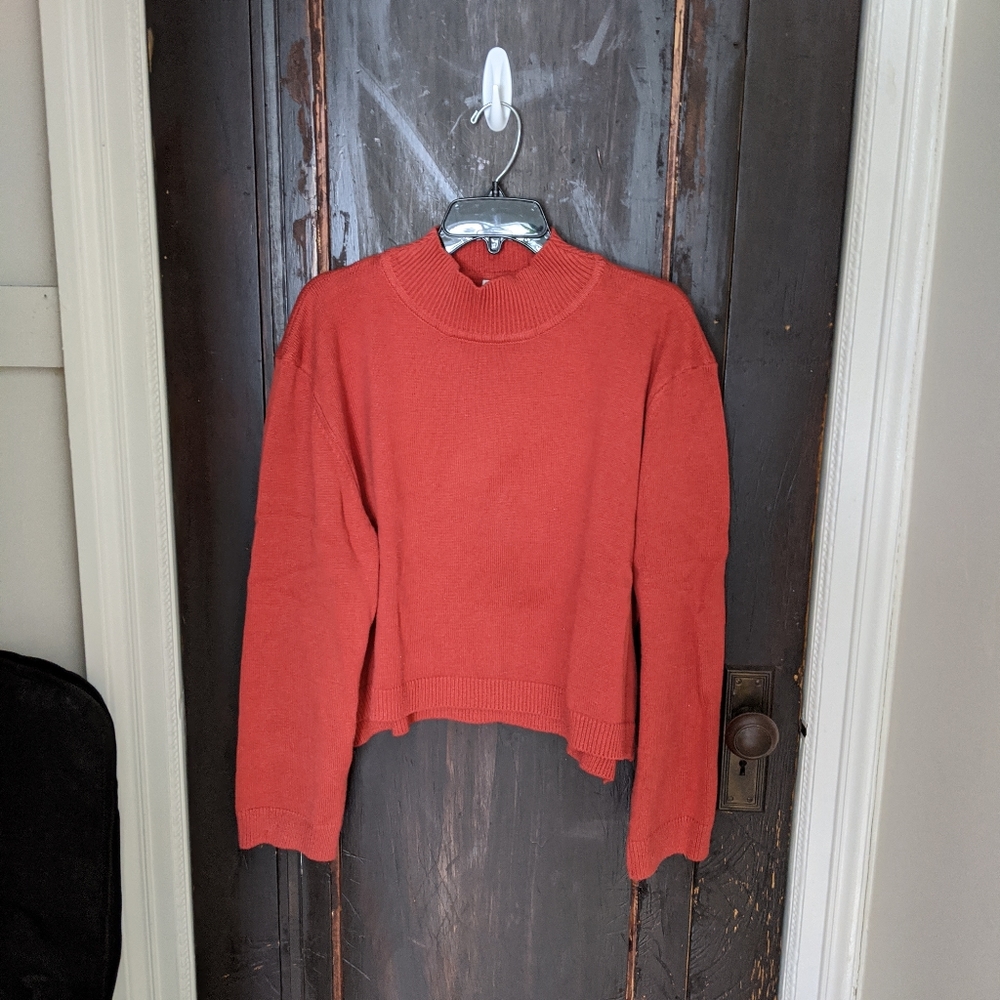Orange pullover sweater